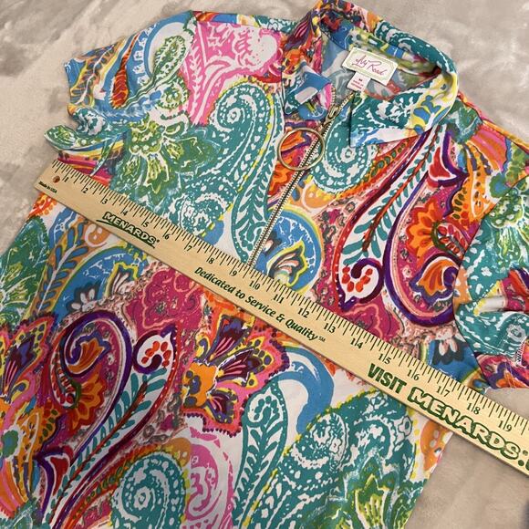 Ivy Road Dress Womens Medium Retro Psychedelic Paisley Colorful Stretch Y2K Mod - Picture 5 of 11